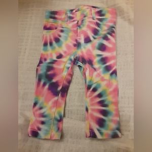 Garanimals 12M Tye Dye Pants Pink/Purple/Yellow/Green/ Blue & White Tye Dye
